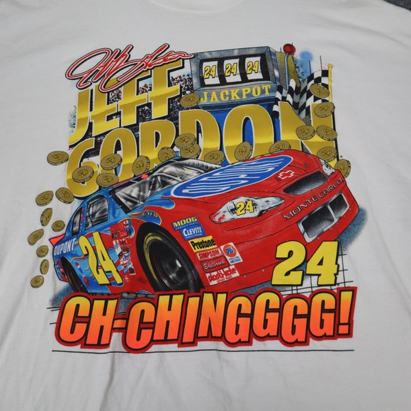 Vintage 90s Jeff Gordon Chase Authentics Graphic Shirt Mens XL NASCAR - Picture 2 of 12